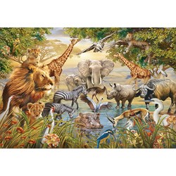 Ravensburger (14809) - "Animals at the Waterhole" - 500 piezas