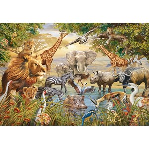 Ravensburger (14809) - "Animals at the Waterhole" - 500 piezas