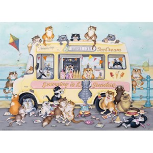 Ravensburger (19700) - Linda Jane Smith: "Sunset Ices" - 1000 piezas