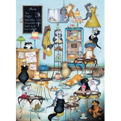 Ravensburger (14075) - Linda Jane Smith: "Crazy Cats Tea Time Treats" - 500 piezas