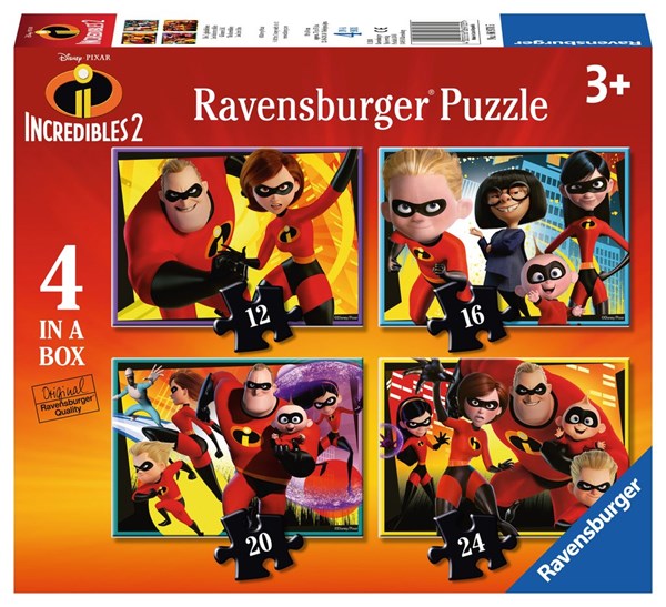 Ravensburger (06970) - "The Incredibles 2" - 12 16 20 24 piezas