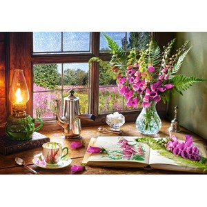 Castorland (C-104345) - "Still Life With Violet Snapdragons" - 1000 piezas