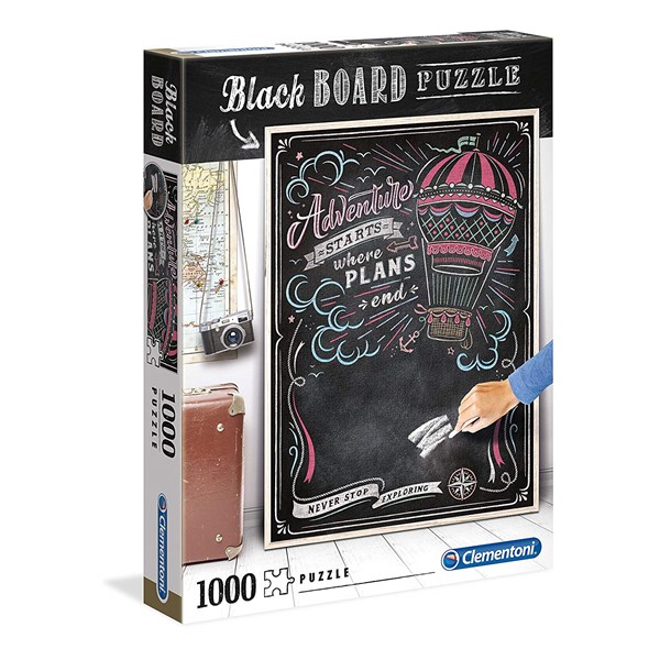 Clementoni (39478) - "Black Board. Travel" - 1000 piezas