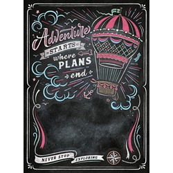 Clementoni (39478) - "Black Board. Travel" - 1000 piezas