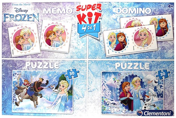 Clementoni (08216) - "Frozen + Memo + Domino" - 30 piezas