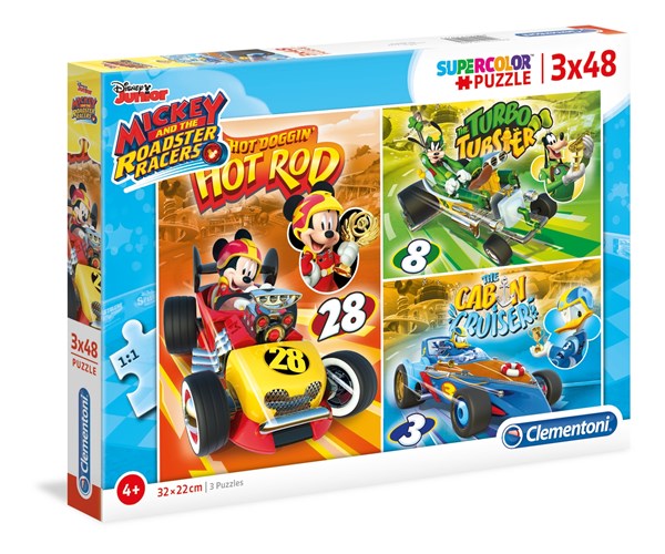 Clementoni (25227) - "Mickey and The Roadster Racers" - 48 piezas