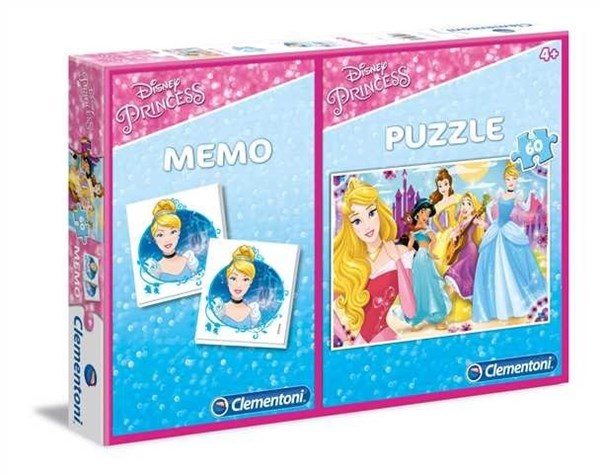 Clementoni (07915) - "Disney Princess + Memo" - 60 piezas