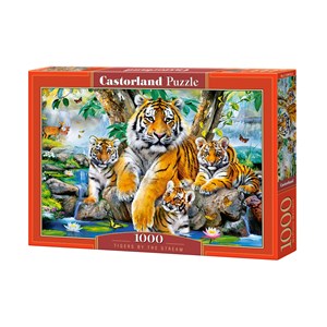 Castorland (C-104413) - "Tigers by the Stream" - 1000 piezas