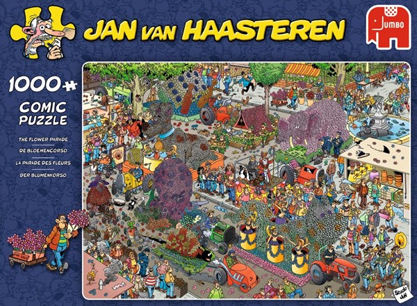 Jumbo (19071) - Jan van Haasteren: "Flower Parade" - 1000 piezas