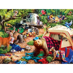 MasterPieces (31997) - Larry Jones: "Campsite Trouble" - 300 piezas