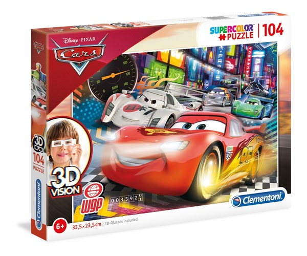 Clementoni (20044) - "Cars" - 104 piezas