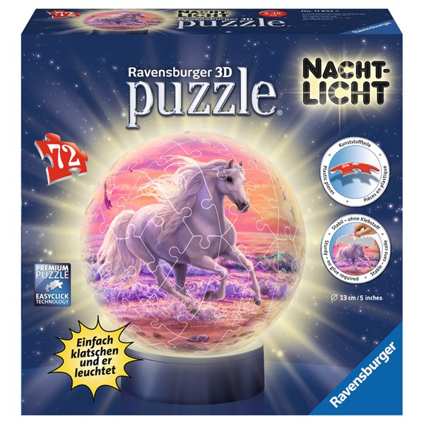 Ravensburger (11843) - "Horses on the Beach" - 72 piezas