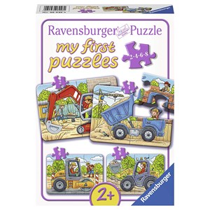 Ravensburger (06946) - "My favorite construction vehicles" - 2 4 6 8 piezas