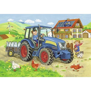Ravensburger (07616) - "Construction Site and Farm" - 12 piezas