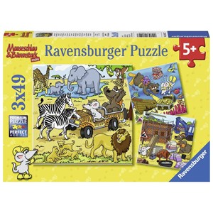 Ravensburger (08042) - "Mauseschlau and Bärenstark" - 49 piezas