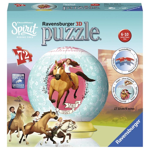 Ravensburger (11143) - "Spirit Riding Free" - 72 piezas