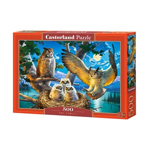 Castorland (B-53322) - "Owl Family" - 500 piezas