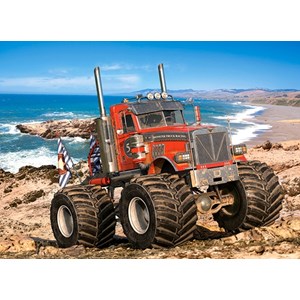 Castorland (B-222100) - "Monster Truck on the Rocky Coast" - 200 piezas