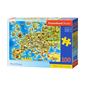 Castorland (B-111060) - "Map of Europe" - 100 piezas