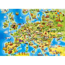 Castorland (B-111060) - "Map of Europe" - 100 piezas
