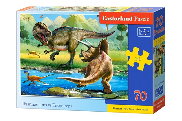Castorland (B-070084) - "Tyrannosaurus vs Triceratops" - 70 piezas