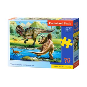 Castorland (B-070084) - "Tyrannosaurus vs Triceratops" - 70 piezas