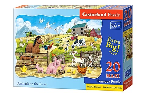 Castorland (C-02429) - "Animals on the Farm" - 20 piezas