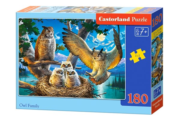 Castorland (B-018437) - "Owl Family" - 180 piezas