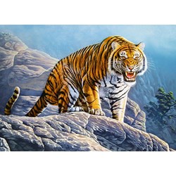 Castorland (B-018451) - "Tiger on the Rock" - 180 piezas