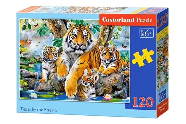 Castorland (B-13517) - "Tigers by the Stream" - 120 piezas
