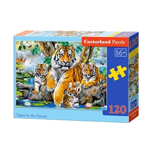 Castorland (B-13517) - "Tigers by the Stream" - 120 piezas