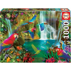 Educa (18457) - "Tropical Parrots" - 1000 piezas