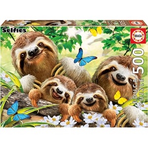 Educa (18450) - "Sloth Family Selfie" - 500 piezas