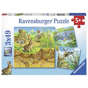 Ravensburger (08050) - "Animals in their Habitats" - 49 piezas