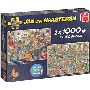 Jumbo (19082) - Jan van Haasteren: "New Year Party" - 1000 piezas