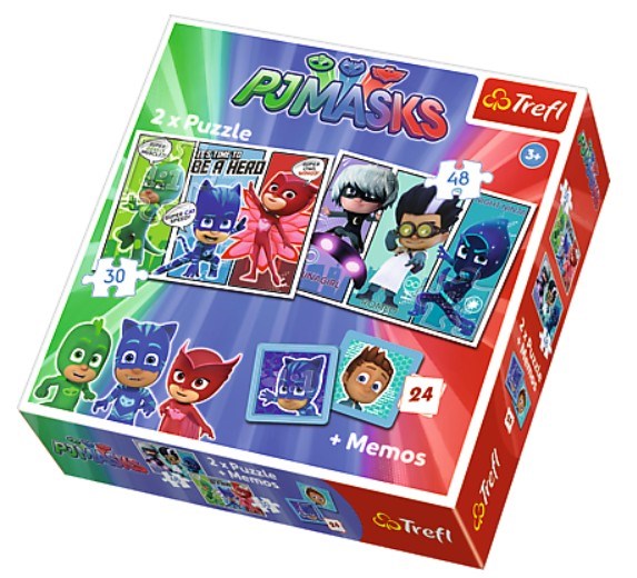 Trefl (90710) - "PJMasks + Memo" - 30 48 piezas