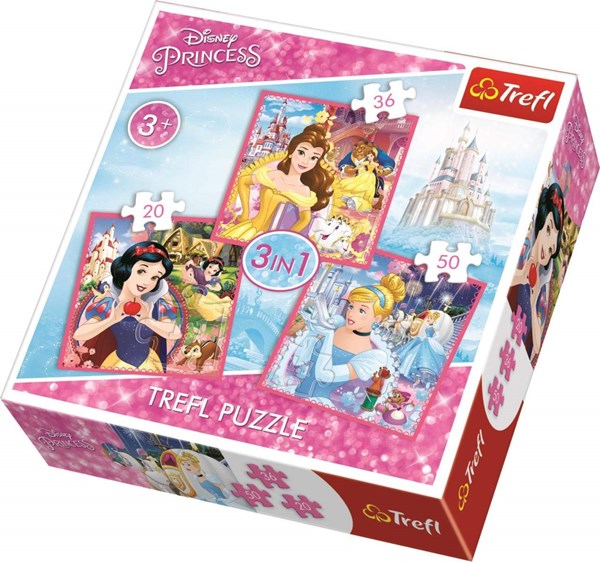 Trefl (34833) - "Disney Princess" - 20 36 50 piezas