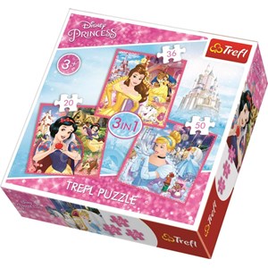 Trefl (34833) - "Disney Princess" - 20 36 50 piezas