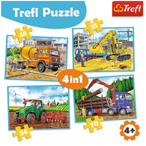 Trefl (34298) - "Large construction machines" - 35 48 54 70 piezas