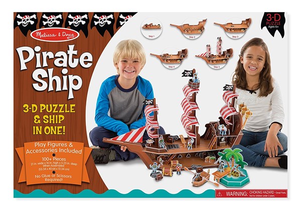 Melissa and Doug (9045) - "Pirate Ship" - 100 piezas