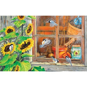 SunsOut (24624) - Carol Decker: "Sunflower Shed" - 1000 piezas