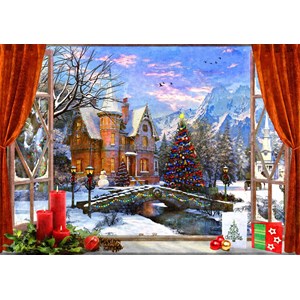 Bluebird Puzzle (70190) - Dominic Davison: "Christmas Mountain View" - 1500 piezas
