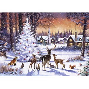 Otter House Puzzle (74740) - "Christmas Gatheringotter" - 1000 piezas