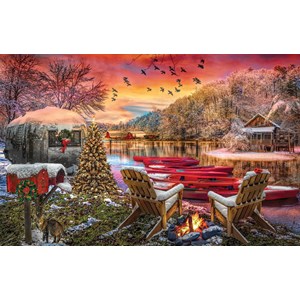 SunsOut (30141) - "Christmas Eve Camping" - 1000 piezas