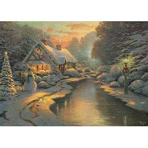 Schmidt Spiele (59492) - Thomas Kinkade: "On Christmas Eve" - 1000 piezas