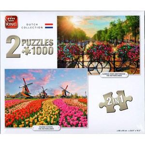 King International (05810) - "Sunrise Over Amsterdam & Zaanse Schans" - 1000 piezas