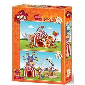 Art Puzzle (4491) - "The Circus and The Fun Fair" - 24 35 piezas