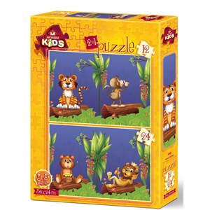 Art Puzzle (4488) - "The Friends in The Forest" - 12 24 piezas