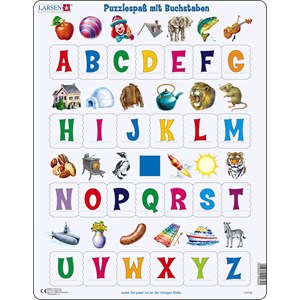 Larsen (LS826-DE) - "Learn the Alphabet, 26 Upper Case Letters - DE" - 26 piezas