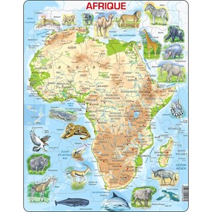 Larsen (A22-FR) - "Africa Physical Map" - 63 piezas